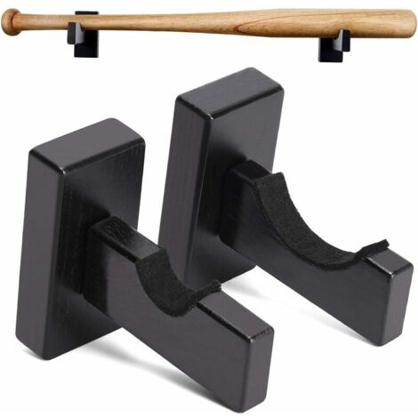 1 Paire Support De Baseball Suspendus Porte-Manteau Mural En Bois Batte De Baseball Supports