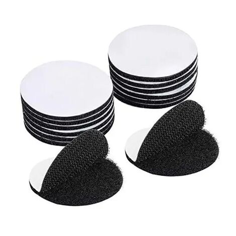 Autocollants Double Face Extra Forts - 20 Pièces Rondes 5cm, Réutilisables Et Sans Résidu