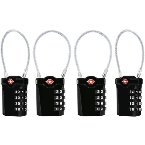 Cadenas TSA Pour Valise - 2 Cadenas Avec 4 Clés - Sécurité Voyage
