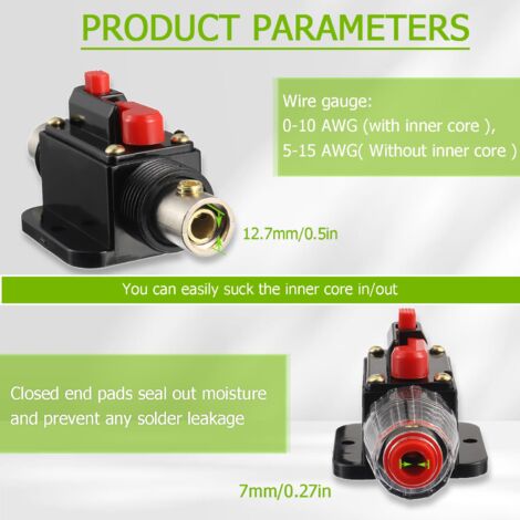 EBTOOLS Disjoncteur audio de voiture, amplificateur audio de camion de