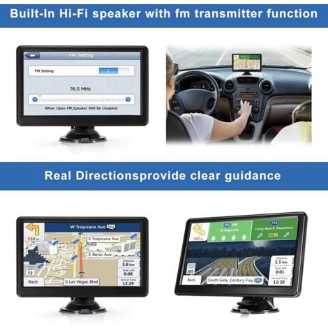 7 Pouce GPS Voiture,GPS Poids Lourds,Auto Navigation avec HD Écran Tactile,Multi-Languages Guidage Vocale 2024 Cartographie UK Europe Installée Mise à Jour Gratuite à Vie,pour Auto,Camion,Poids Lourd