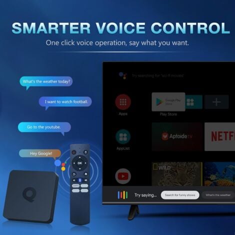 Android TV Box, TV Box Android 10.0 2GB RAM 16GB ROM H313 Quadcore Cortex-A53 Support 2.4/5.0GHz WiFi BT5.2 HDR10.0 3D 4K 1080P Android Box