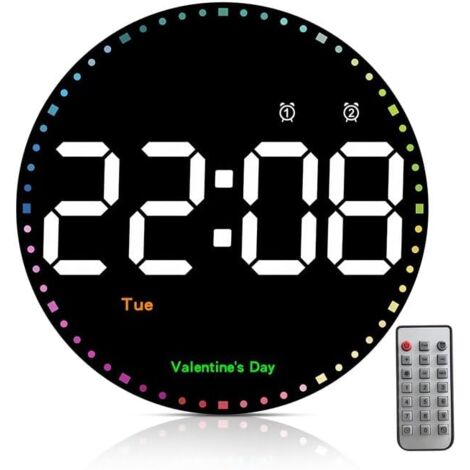 Horloge Murale Numérique De 9 Pouces, Avec Fonction Réveil électronique