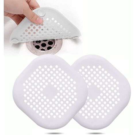 Kit De 4 Protections De Drain En Silicone - Filtre à Cheveux Avec Ventouse Pour Baignoire, Évier, Cuisine