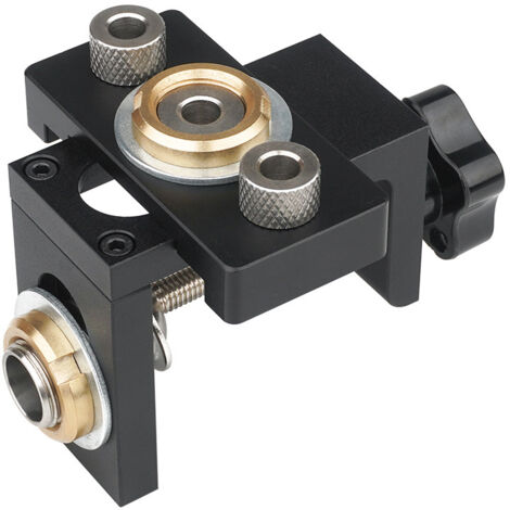 Gabarit De Perçage 3-en-1 Réglable Pour Assemblage Bois - Guide Précis Trous 8/10/15 Mm, Avec Mèches Et Tourillons