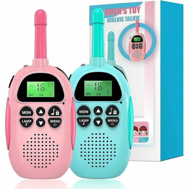 Talkies-walkies pour enfants 3 Pack, Mode T-388 3 miles longue portée avec  lampes de poche LCD rétroéclairées Talkies walkies pour les enfants âgés de  3 à 12 ans, jouets radio 2 voies pour