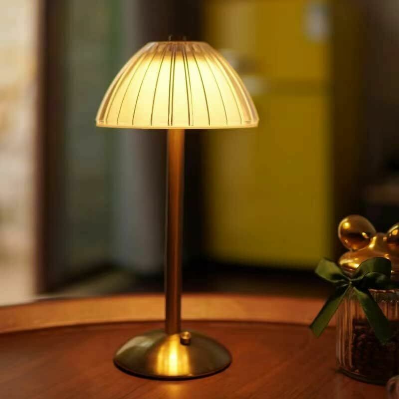 Tissé à la main en bois fil de rotin Lampe de table LED Atmosphère