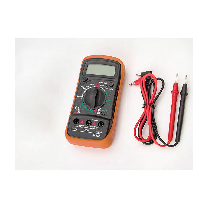 Multimètre numérique multifonctionnel pour les réparations électricien Test  de batterie automobile Rouge