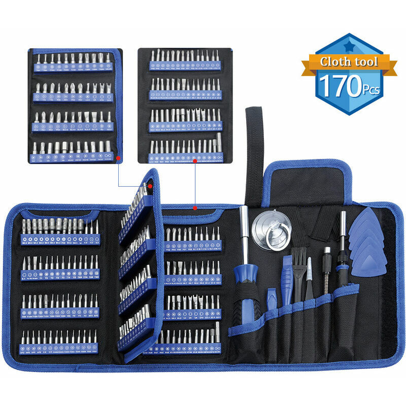 Outillage à main 138 en 1 Mini Set Tournevis Precision Kit Tools Petit  Boîte Tournevis Torx Informatique Demontage PC Portable Pour MacBook,iPhone, Réparation,Lunettes,Bricolage,Montre,Smartphone GROOF