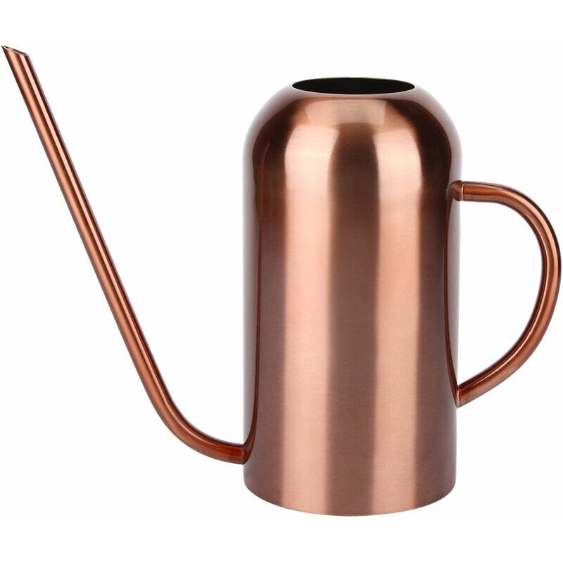 Arrosoir en Acier Inoxydable, 1,5 L Arrosoir pour Plantes Succulentes Rétro à Longue Bouche, Arrosoir en Acier Inoxydable pour Plantes d'Intérieur et d'Extérieur (Or Rose)