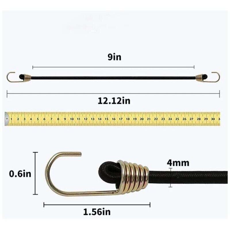 Belle Vous (Lot De 50) Tendeur Elastique Boule Noir Très