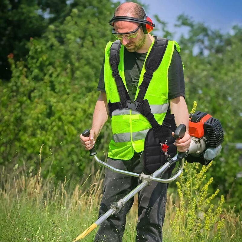 Harnais Débroussailleuse Réglable - 3 Pièces, Bandoulière Professionnelle Pour Réduire La Fatigue