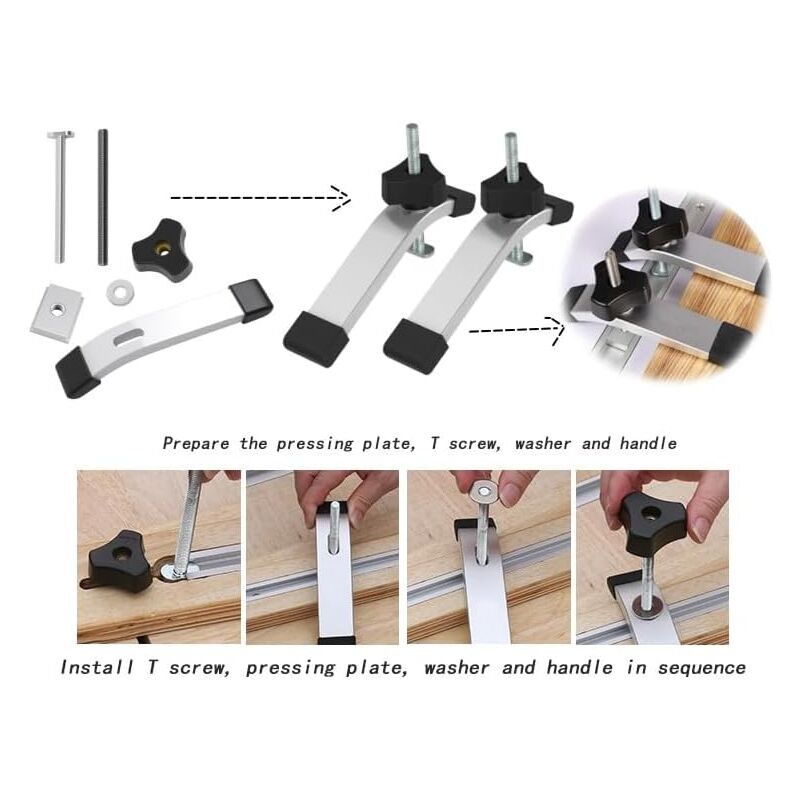 Pince De Serrage En T Pour Rail De Serrage Rapide - Support