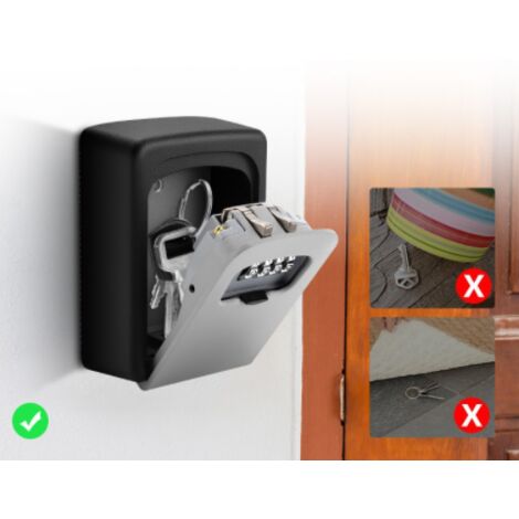 Coffre-fort à clés, boîte à clés de sécurité [monté au mur] Boîte