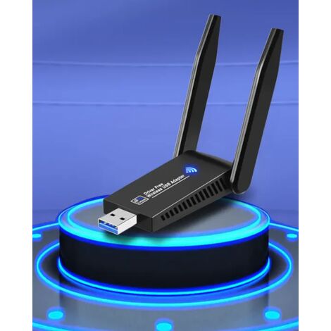 Clé WiFi Puissante AC1300 Mbps - Double Bande USB 3.0, 2.4G/5GHz