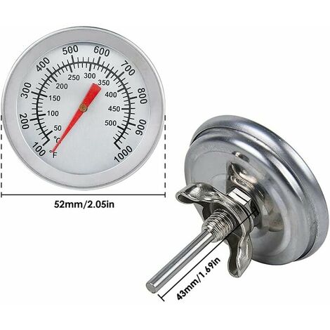 0-300 ℃ Thermomètre de four, thermometre cuisine four, thermomètre de gril  en acier inoxydable avec crochet pour la cuisson, le barbecue, la cuisson