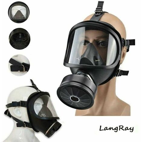 Masque respiratoire intégral réutilisable, couvercle à gaz à