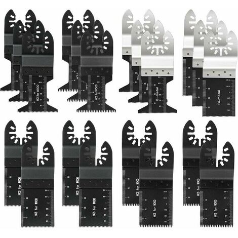 Mix Lames de Scie oscillante ,Outil Multifonction Saw Blades Accessoires  Kit, 38pcs Oscillating Multimaster Lames, pour Dremel Fein Multimaster  Makita Bosch Rockwell Accessoire Multitool