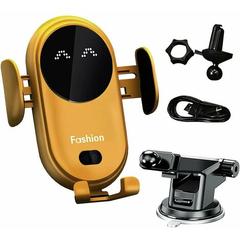 Qi Chargeur Induction sans Fil Voiture, Automatic Clamping Chargeur  Induction Voiture Rotation 360° Chargeur Telephone