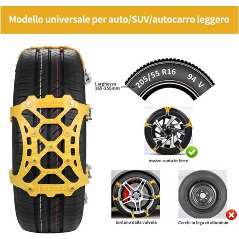 Chaînes à Neige,10 PCS Chaînes à Neige pour Auto,Chaine Neige Antidérapantes Universelles,hiver pneu anti-dérapage chaînes,chaînes de pneus de neige d'urgence,Chaînes de Traction Antidérapantes