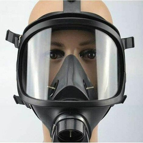 Masque respiratoire tactique de style militaire - Masque à gaz de  protection extérieur (noir)