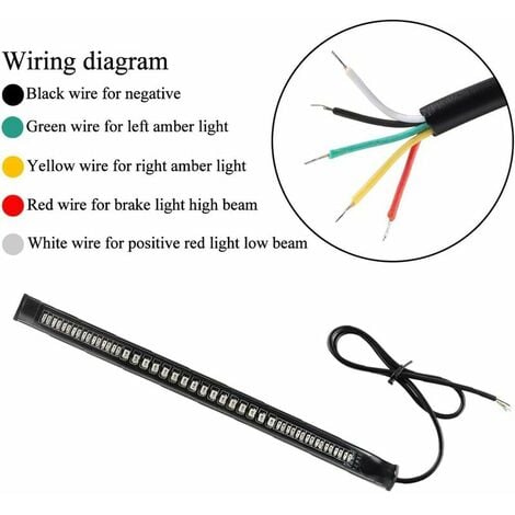 Barre de Feu arrière à LEDS souple 3 fonctions : Position, Stop et