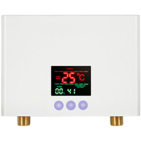 Chauffe-eau électrique instantané, 220V 3800W Mini chauffe-eau instantané  sans réservoir Thermostat réglable, Mini chauffe-eau de cuisine portable