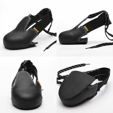 Paire De Surchaussures De Sécurité à Embout Universel - Cuir Renforcé, Semelle Antidérapante - Protection Pour Lieu De Travail Industriel