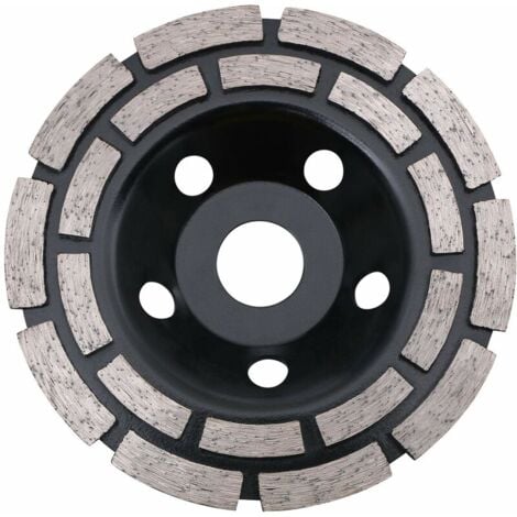 Disque Diamant, Diamant à Meuler Béton 125 x 22,23 mm Double Rangée, Meule Diamantée Universelle pour Poncer Béton, Pierre, Granit Chape, Maçonnerie, Usage Universel,Guazhuni