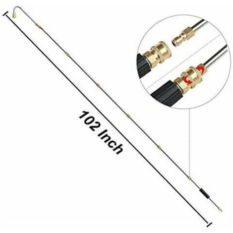 Outil de Nettoyage de GouttièRe Laveuse à Pression - Rallonges, Buse de Lance de Nettoyeur de Toit - 4000 Psi 5 Conseils, Accessoires de Lavage de Vitres, Laveuse à Pression