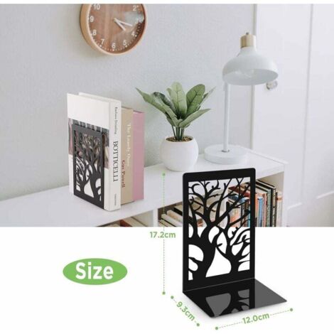 WEYE-6 Paires Serre-Livres En Métal Pour étagères, Bureau, Maison
