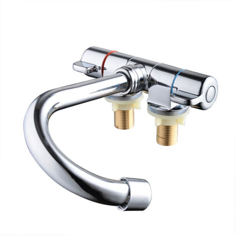 Robinet Pliable Riloer Pour Camping-car | Rotation 360° | Filetage 1/2" GB | Cuivre Chromé