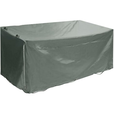 Housse de remorque étanche 210x115x90cm Protect de bache en PVC pour extéri avec corde (gris)