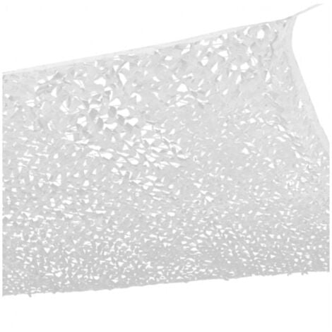 Voile d'ombrage rectangulaire design ombrière camouflage 3x4 M blanc