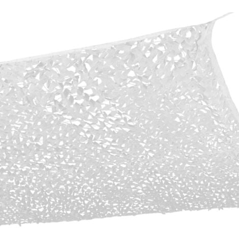 Voile d'ombrage rectangulaire design ombrière camouflage 3x4 M blanc
