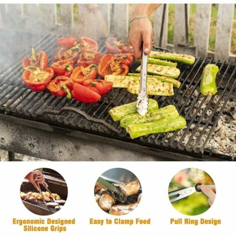 Ustensiles pour Plancha 10 Pièces Spatule pour Barbecue Acier Inoxydable Accessoire Plancha Kit Plancha pour Teppanyaki