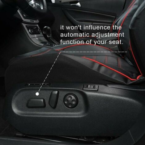 Housses de Siège de Voiture Avant Universelles Simili-Cuir pour 2 sièges Noir Bleu, Tuning Voiture Interieur