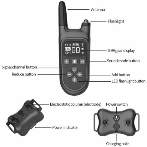 Collier Anti-aboiement Automatique pour Chiens, Collier de Dressage pour Chiens Version 2022, Chocs Très Efficaces Ainsi Que la Vibration pour Stopper Les Aboiements - IPX7 Résistant à L’Eau