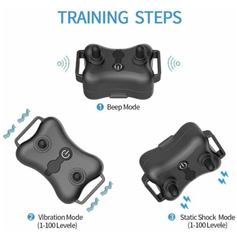 Collier Anti-aboiement Automatique pour Chiens, Collier de Dressage pour Chiens Version 2022, Chocs Très Efficaces Ainsi Que la Vibration pour Stopper Les Aboiements - IPX7 Résistant à L’Eau