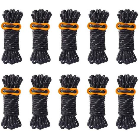 10 Tendeurs De Corde Alliage Alu Pour Camping – Serrage Rapide Et Solide