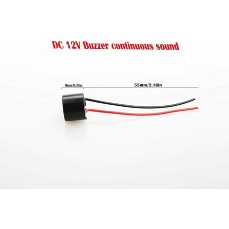 30 Pcs Electronic Buzzer DC 3V 5V 6V 9V 12V 85dB Alarme Sonore Électronique Buzzer Système d'Alarme Sirène 12v, avec CâbleSon Continu Buzzer, pour Circuits Physiques,SEMAket