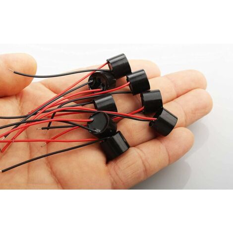 30 Pcs Electronic Buzzer DC 3V 5V 6V 9V 12V 85dB Alarme Sonore Électronique Buzzer Système d'Alarme Sirène 12v, avec CâbleSon Continu Buzzer, pour Circuits Physiques,SEMAket