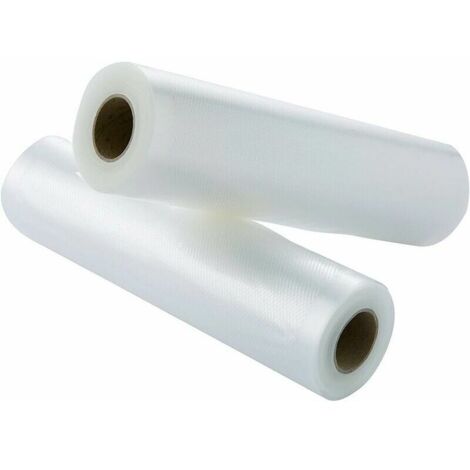 2 rouleaux film professionnel stable, Sacs soudure Film Roulettes Grande 20 x 500 cm Convient pour tous les recettes à stocker sous vide/Thermosoudeuse/de mise sous vide