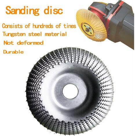 Disque Bois Meuleuse 115 mm,Disque Meuleuse Bois pour le Meulage Grossier des Matériaux, Disque Sculpture Bois Adapté pour 115 mm-125 mmMeuleuse D'angle