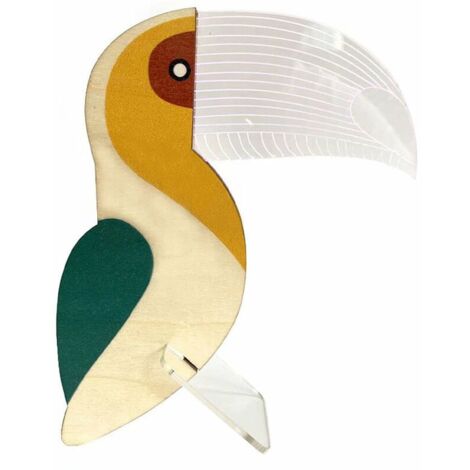 Veilleuse acrylique créative animaux en bois lumières LED de décoration de salon et de chambre à coucher lumières LED en forme de toucan