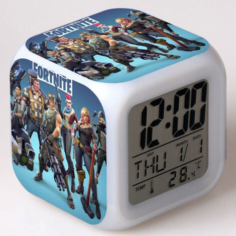 Réveil Fortnite Éclairage LED Petit Réveil 16