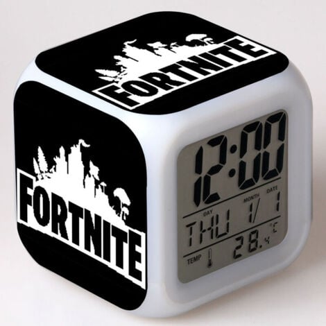 Réveil Fortnite Éclairage LED Petit Réveil 16