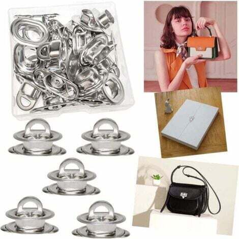 8 Pièces Fermoirs Sac Twist Lock Ovales - Boutons Tournants Métalliques Pour Sacs Et Cuir DIY