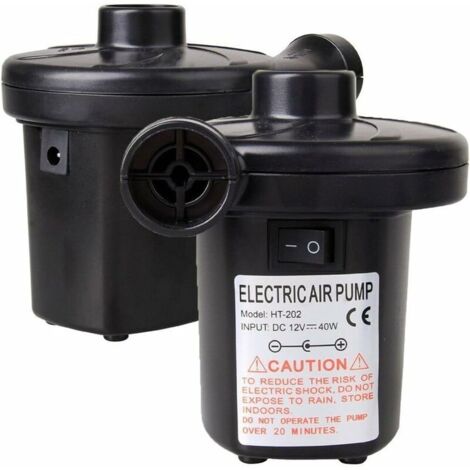 Compresseur　Pompe Électrique,DC12V/AC 230V-50Hz Gonfleur/Degonfleur Electrique, Pompe À Air, Pompe Gonfleur Électrique avec 3 Buses pour Matelas Gonflable,Coussin Gonflable, Anneau de Natation,