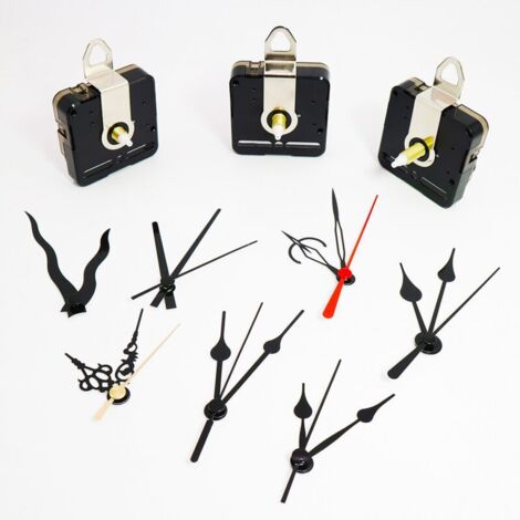 Mouvement D'horloge Mural - Mécanisme Quartz Pour Remplacement Ou Création - Noir